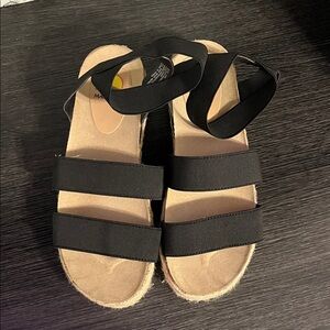 Elegant Black Espadrille Sandals